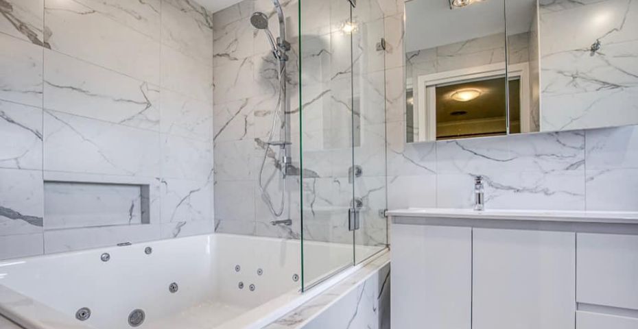 Frameless glass shower screen installed in a Canberra bathroom