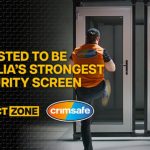 Crimsafe security screen door installed in a modern Canberra home