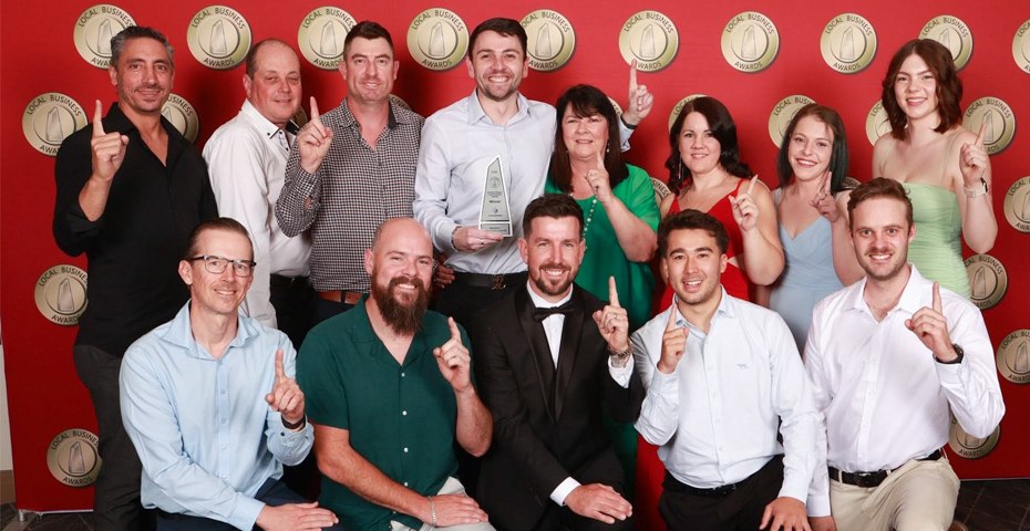 Monaro Screens team at the 2025 Canberra Region Local Business Awards